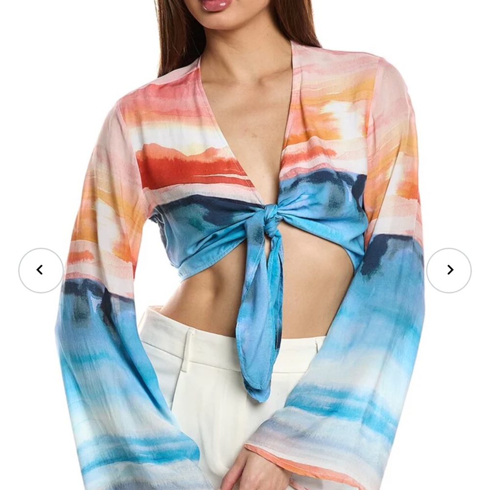 Bella Dahl Sunset Tie Front Top